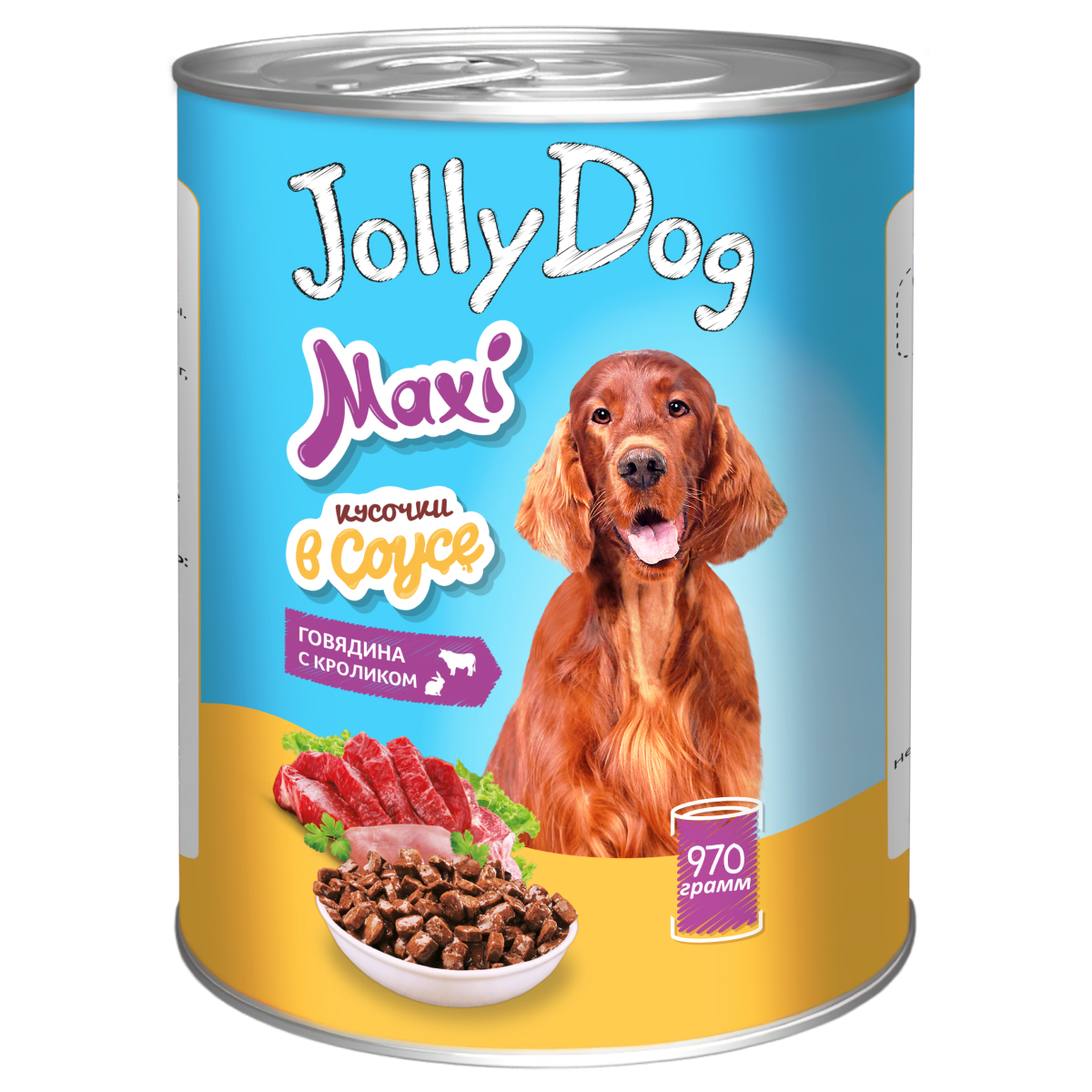 Корм влажный Зоогурман для собак Jolly Dog Говядина с кроликом 970 гр х 6 шт. - фото 3