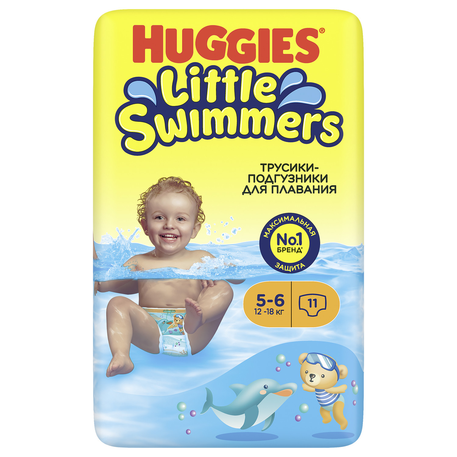 Подгузники-трусики для плавания Huggies Little Swimmers 5-6 12-18кг 11шт