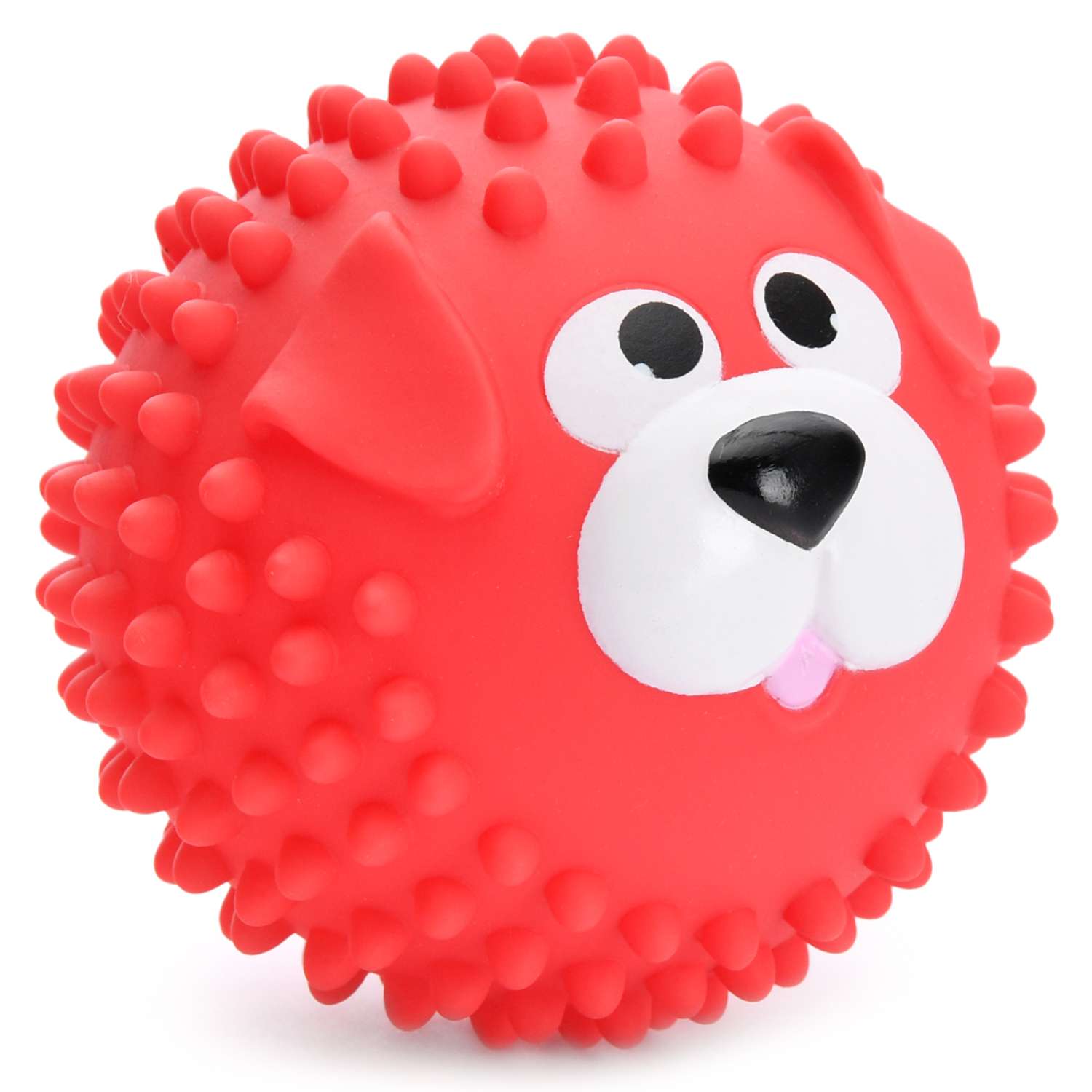 Мяч массажный ЯиГрушка Собачка Красный - фото 1