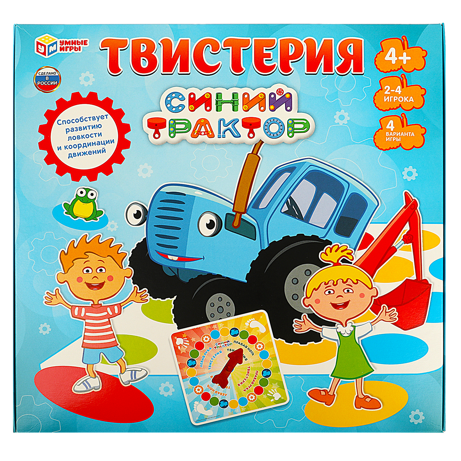 Игра на ловкость и смекалку Умные игры Твистер Синий трактор - фото 1