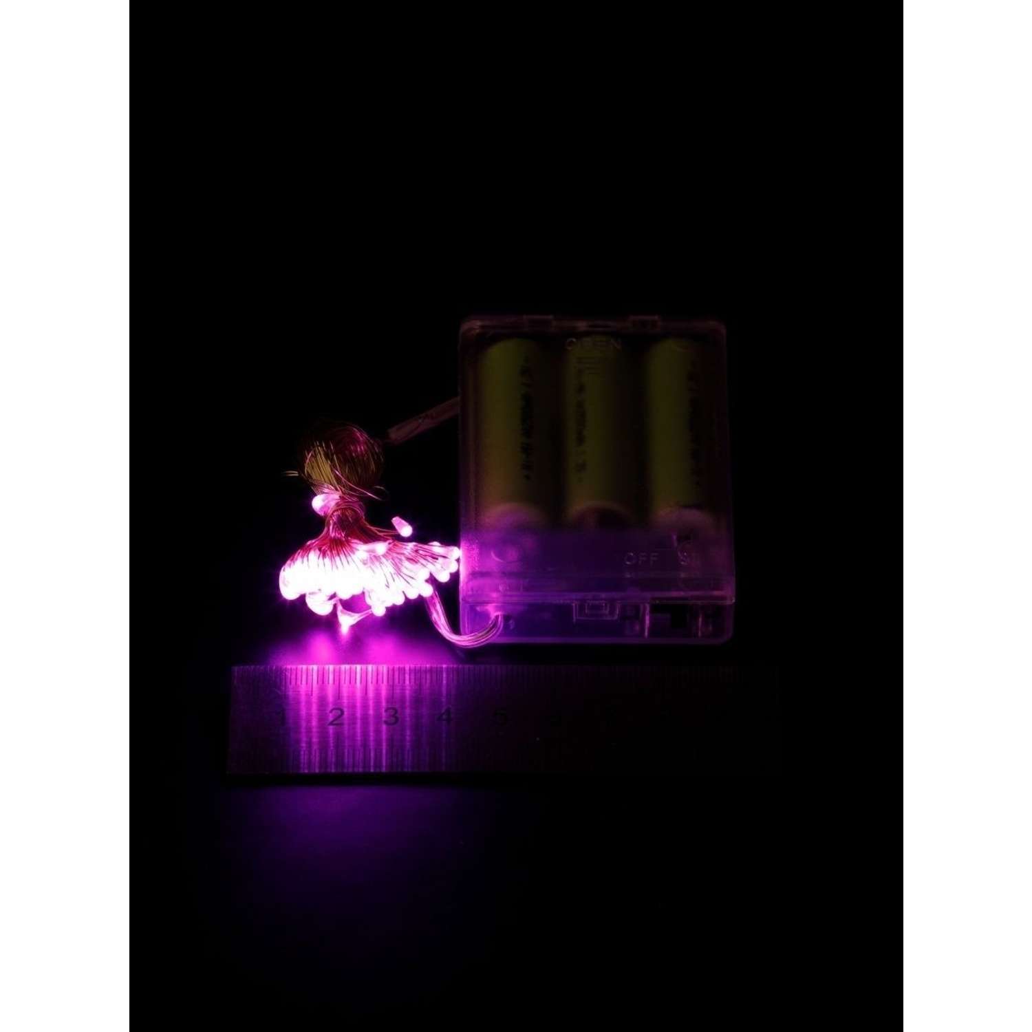 Гирлянда BABY STYLE Капля росы розовый 5 м - фото 3