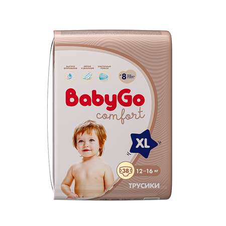 Трусики BabyGo Comfort XL 12-16кг 38шт