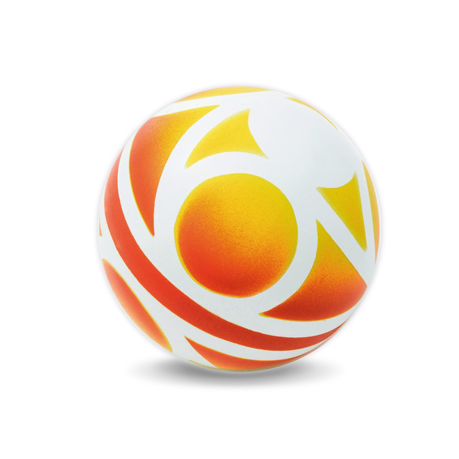 Мяч ЧАПАЕВ диаметр 100 мм Вертушок белый/красный/желтый - фото 1