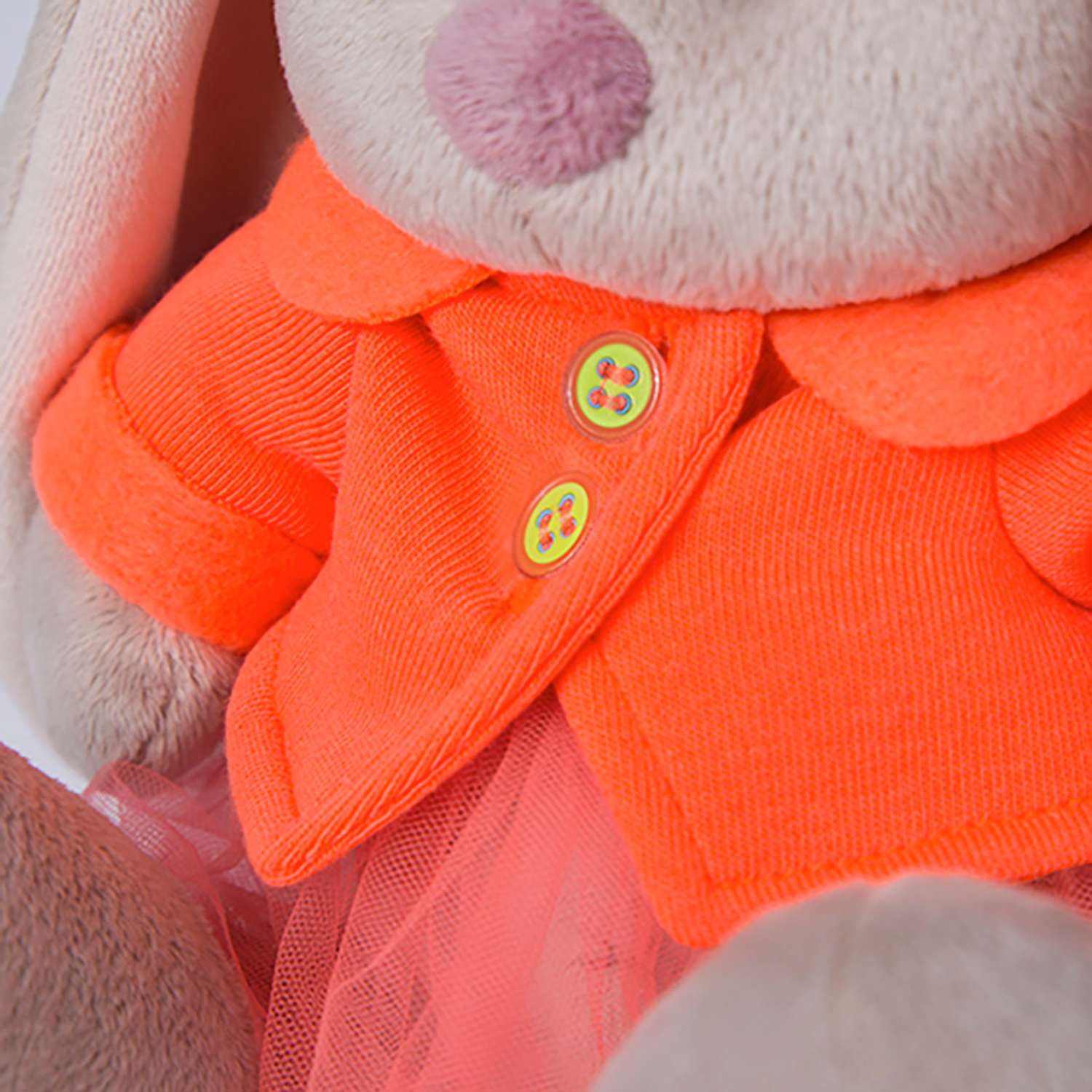 Мягкая игрушка BUDI BASA Зайка Ми в оранжевой куртке и юбке 18 см SidS-240 - фото 3