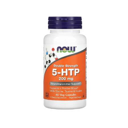 Аминокислота 5 HTP Now 5 гидрокситриптофан 200мг 60 капсул для похудения настроения сна