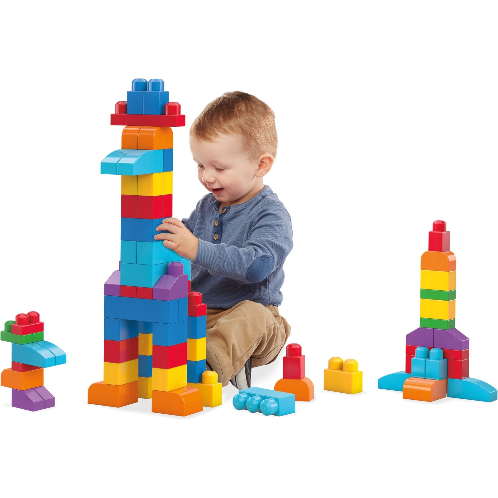 Конструктор Mega Bloks First Builders 60деталей Голубой DCH55 - фото 28