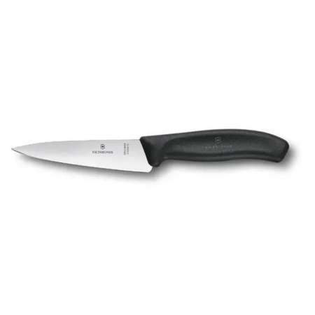Нож кухонный Victorinox SwissCLASSIC 6.8003.12G стальной разделочный лезвие 120 мм прямая заточка черный