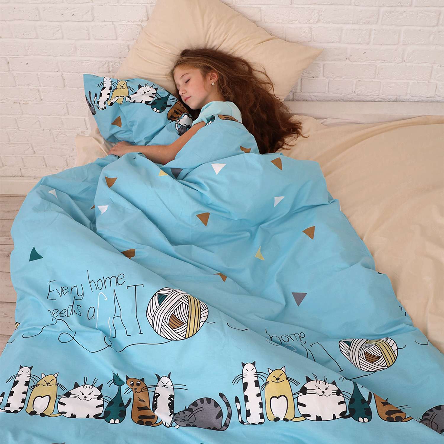 Комплект постельного белья BRAVO kids dreams Котики 1.5 спальный 3 предмета наволочка 50х70 - фото 1