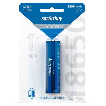 Аккумулятор Smartbuy 2200 mAh LI18650 - 1 шт.