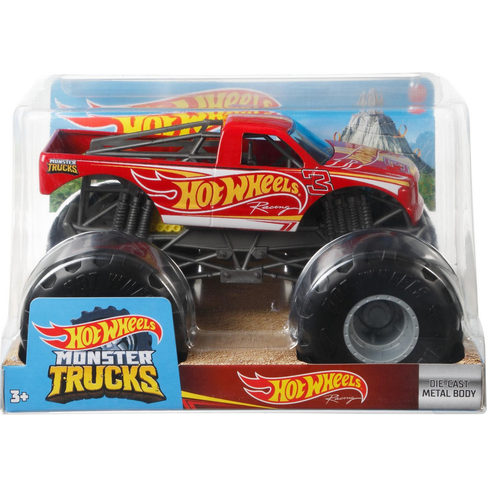 Машинка Hot Wheels Monster Trucks большой Рейсинг GWL15 FYJ83 - фото 2