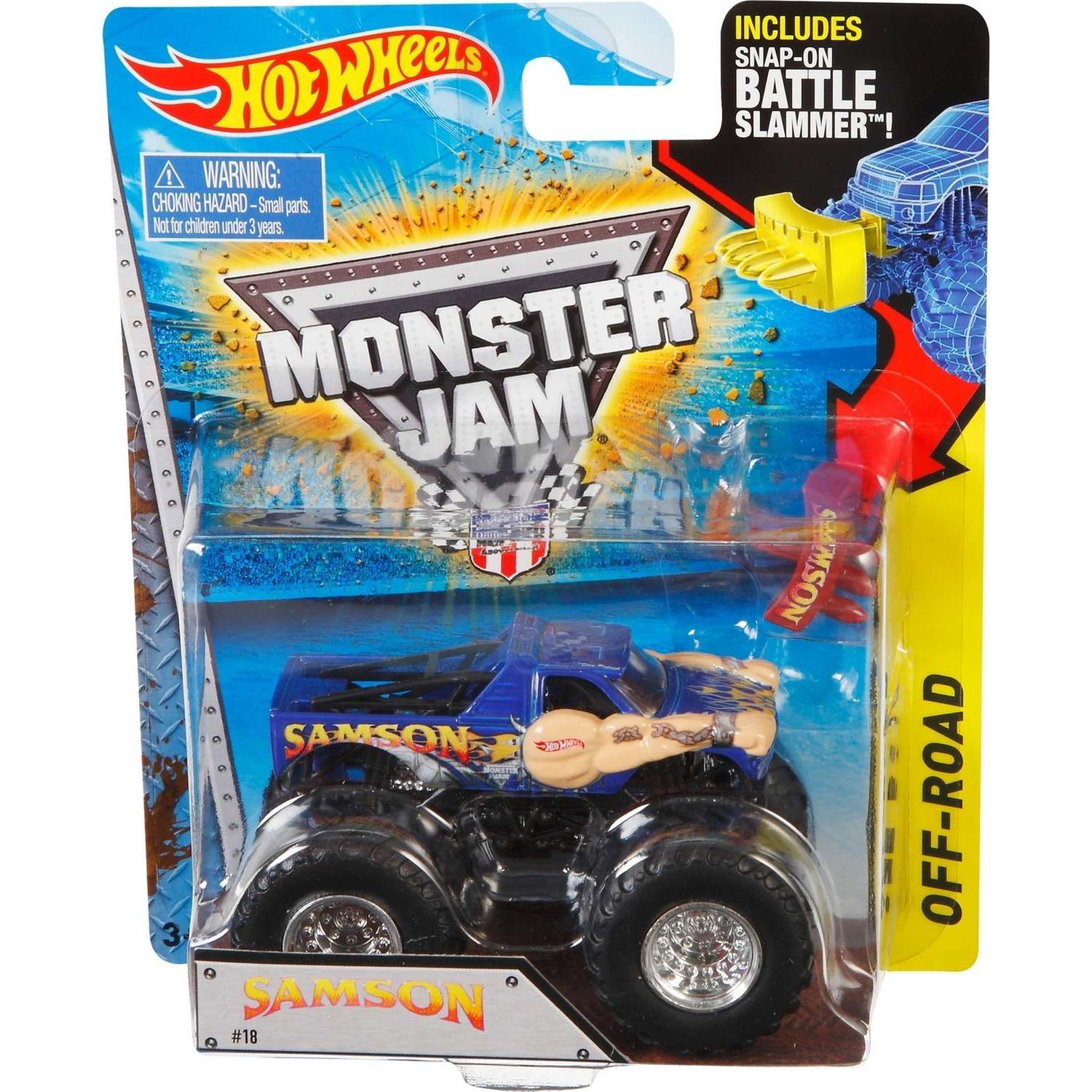 Машина Hot Wheels Monster Jam 1:64 Самсон W4157 21572 - фото 2