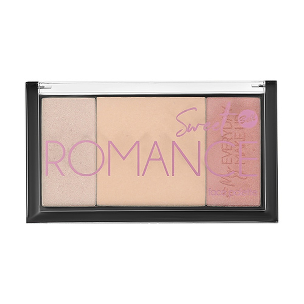 Палетка для макияжа Bell Sweet romance face palette тон 01 хайлайтер и румяна - фото 1