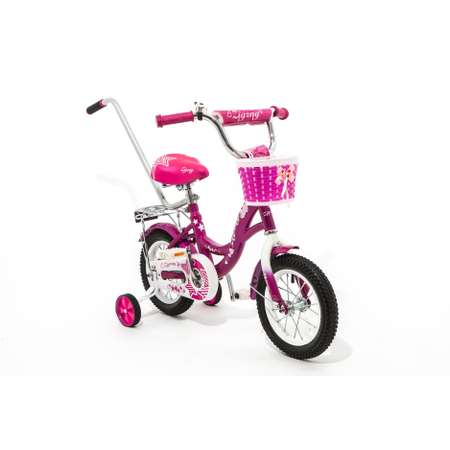 Велосипед ZigZag 12 GIRL малиновый С РУЧКОЙ