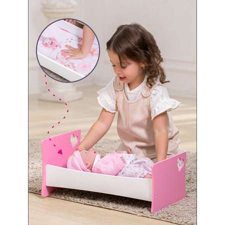 Мебель для кукол ViromToys Кроватка розовая