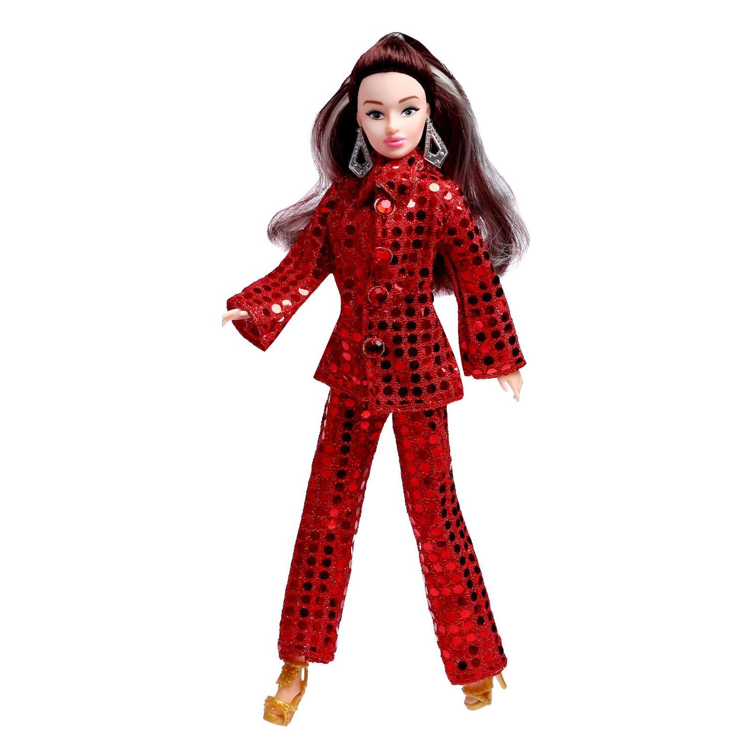 Кукла-модель Happy Valley шарнирная «Ксения - Модный показ» в красном костюме 6973625 - фото 1