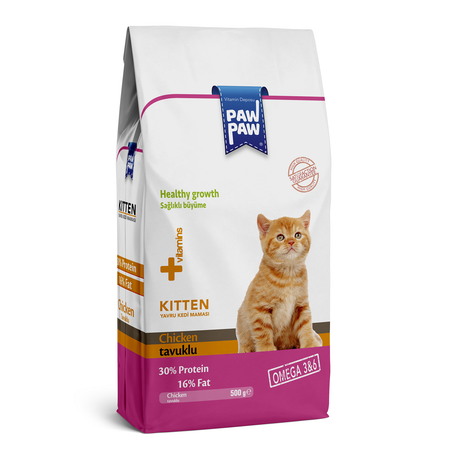 Корм для котят Paw paw 0.5кг Kitten Cat Food with Chicken с курицей сухой