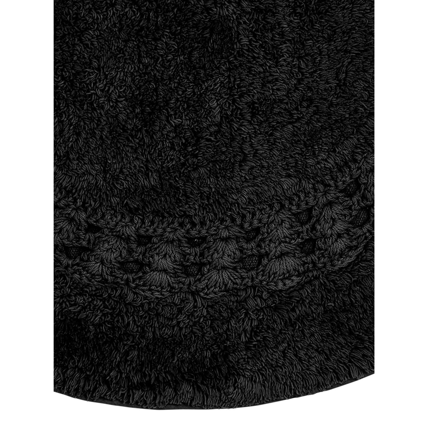 Коврик для ванной DeNASTIA 60x100 хлопок черный M111292 - фото 5