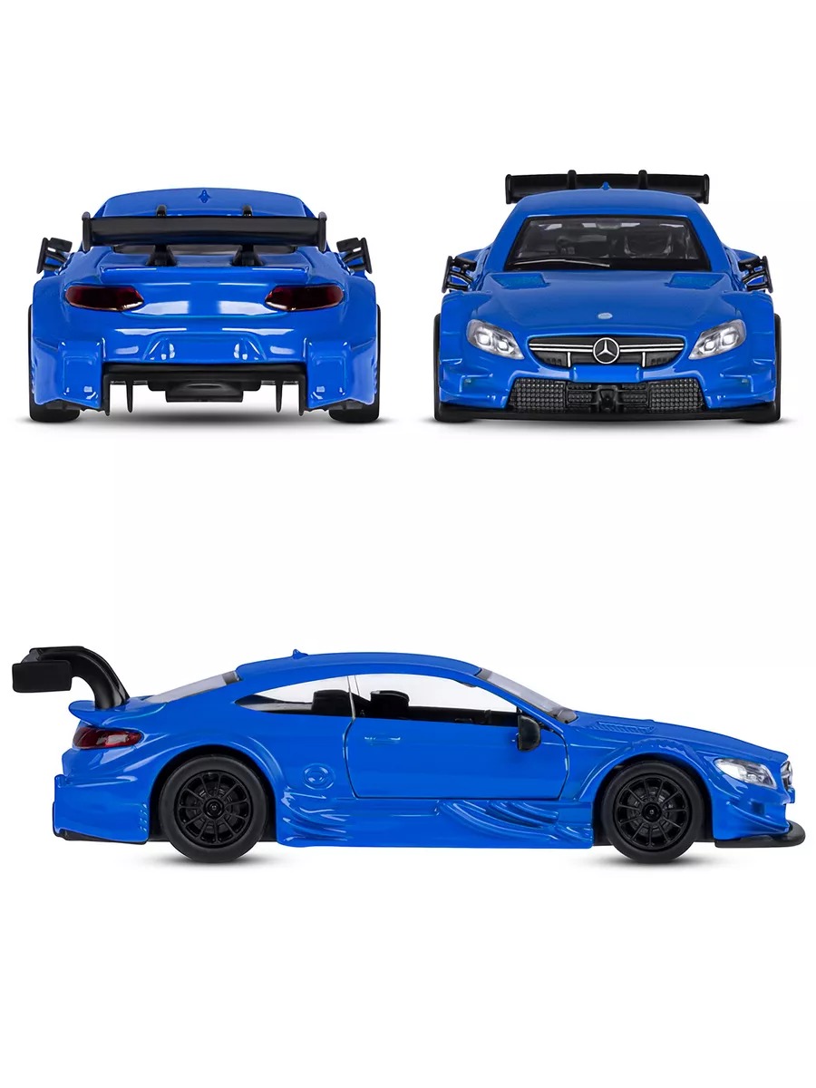 Автомобиль АВТОпанорама Mercedes AMG C 63 DTM 1:42 синий JB1200180 - фото 5