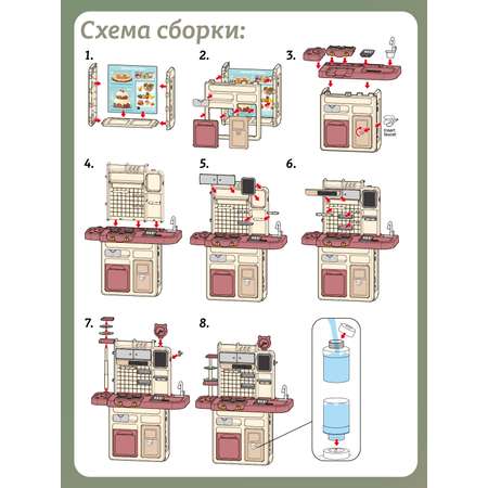 Игровой набор детский ДЖАМБО Кухня со световыми и звуковыми эффектами