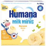 Десерт Humana молочный с бананом 100г*4шт с 8месяцев