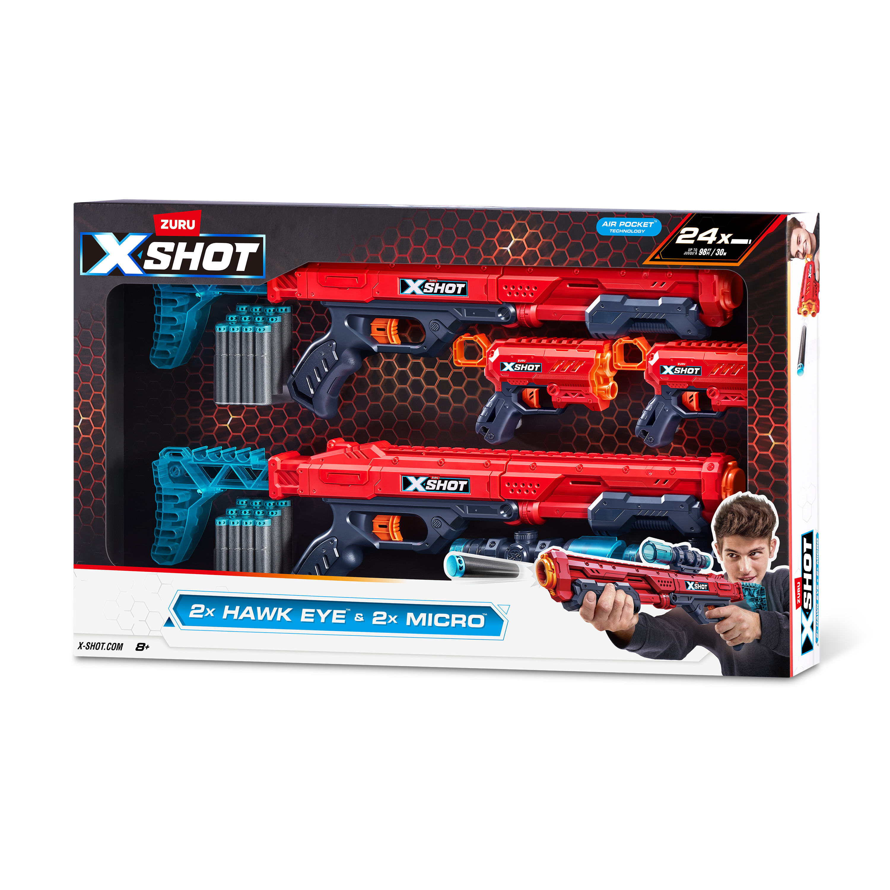 Игровой набор для стрельбы Zuru X-SHOT  EXCEL Комбо 4 бластера в комплекте - фото 10