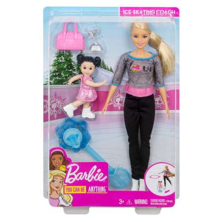 Набор игровой Barbie Спортивная карьера Барби-тренер по фигурному катанию FXP38