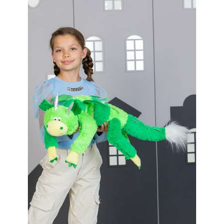 Мягкая игрушка KULT of toys Символ года Дракон Ларго зеленый 86 см