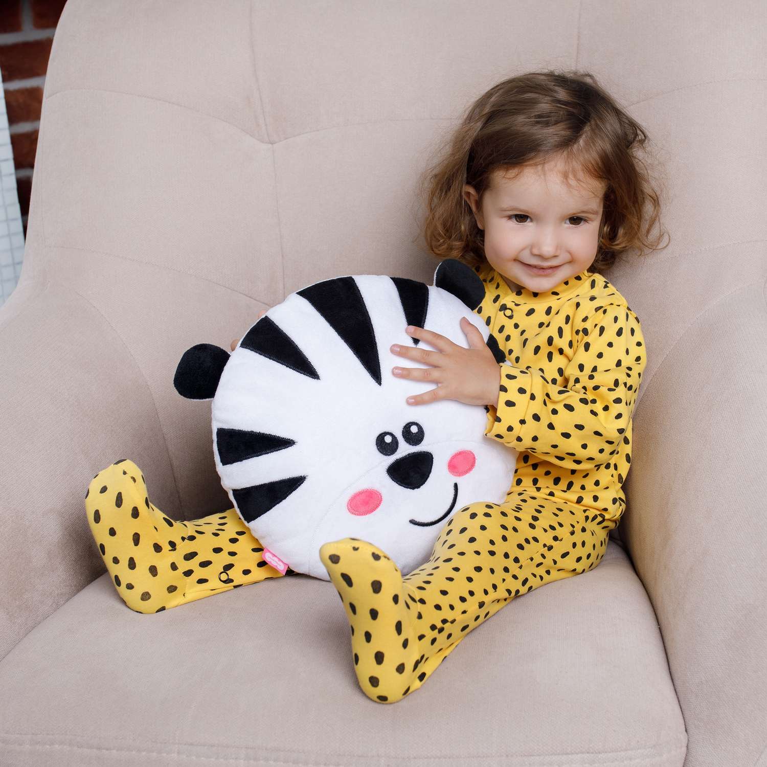 Игрушка-подушка Мякиши мягкая детская большая Тигр Ок - фото 8