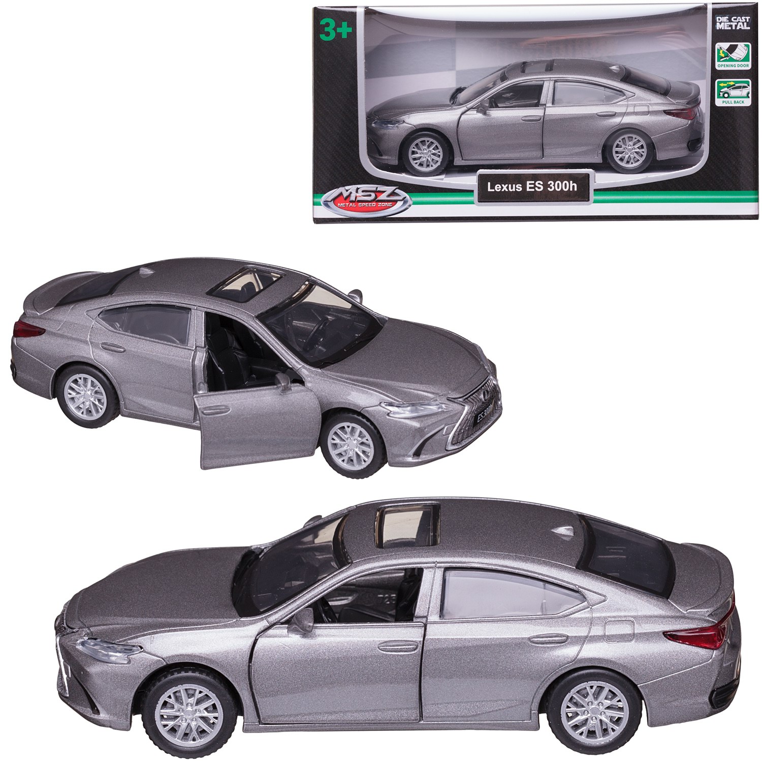 Автомобиль Abtoys Lexus MSZ 1:43 инерционный серебряный WE-15971S - фото 1