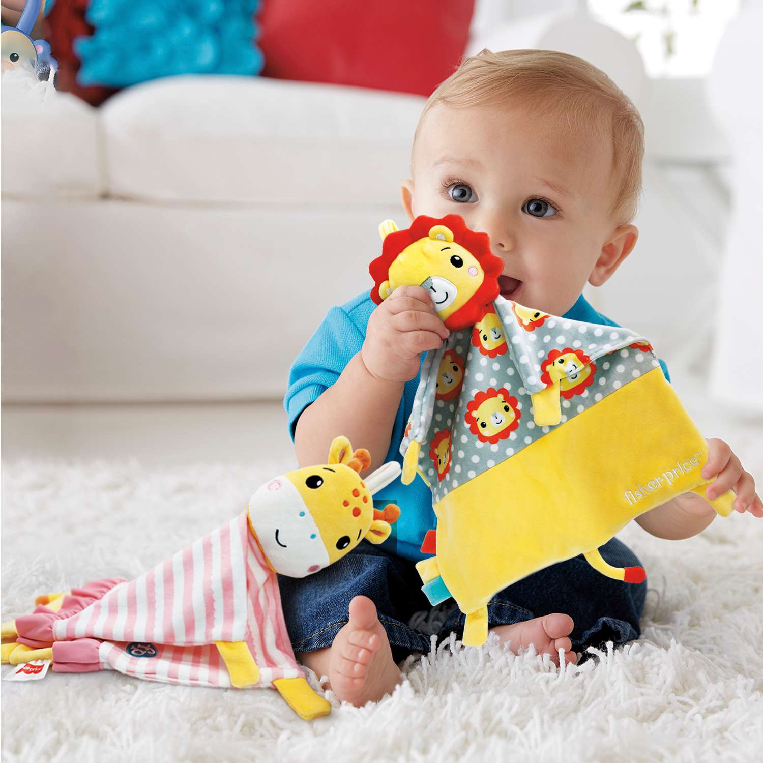 Комфортер плюшевый Fisher Price Жирафик развивающая мягкая игрушка для детей 0+ - фото 4
