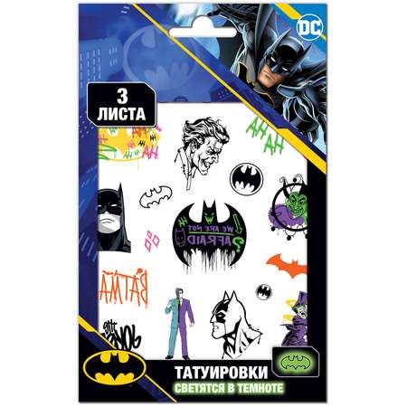 Наклейки-татуировки ND PLAY Бэтмен светящиеся дизайн1 3л