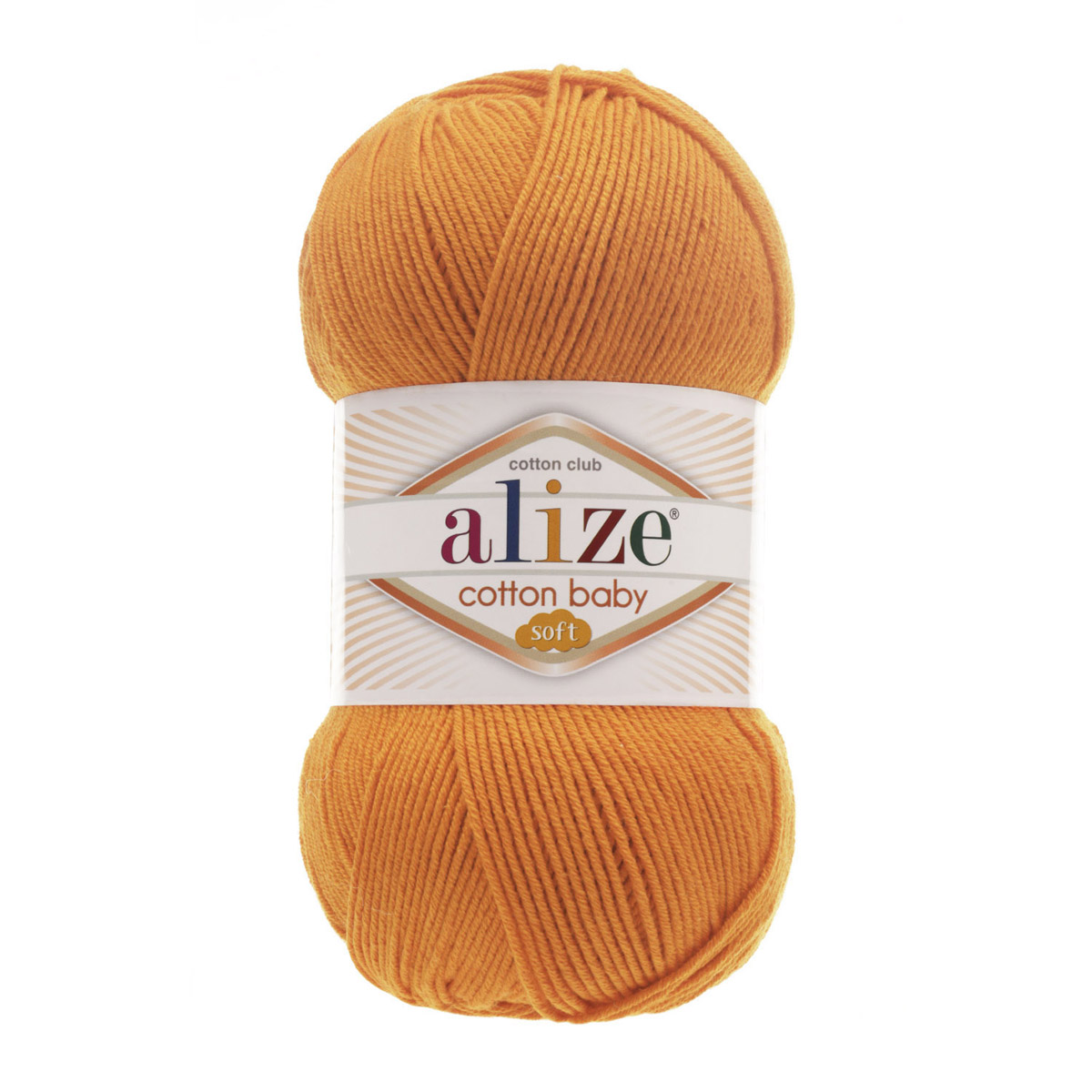 Пряжа для вязания Alize cotton baby soft 100 гр 270 м мягкая плюшевая xлопок aкрил 336 оранжевый 5 мотков - фото 7