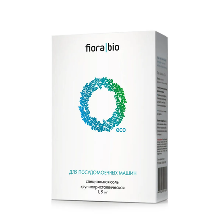 Эко соль Fiora Bio специальная посудомоечных машин крупнокристаллическая эко 1.5кг