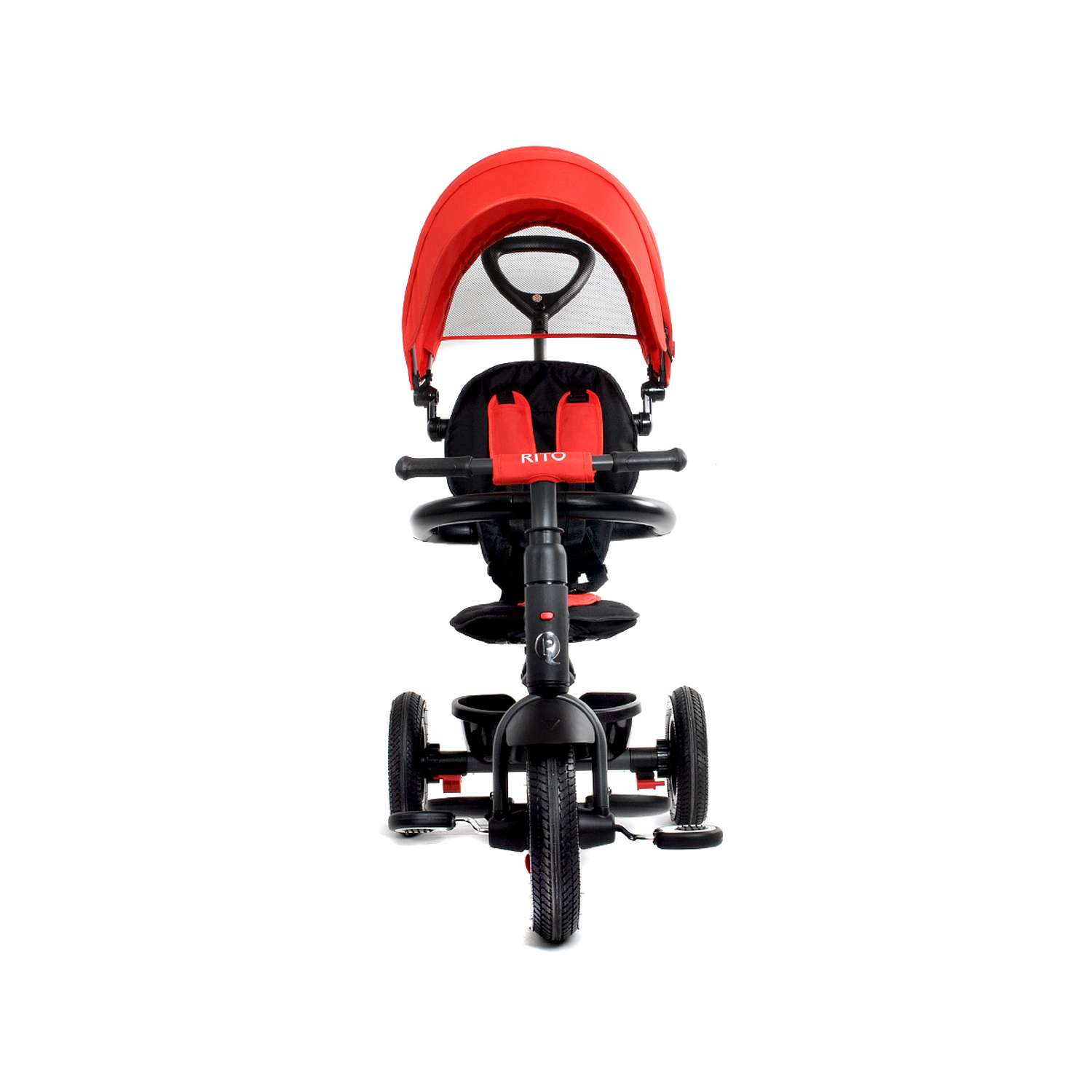 Велосипед трехколесный Q-Play складной красный - фото 5
