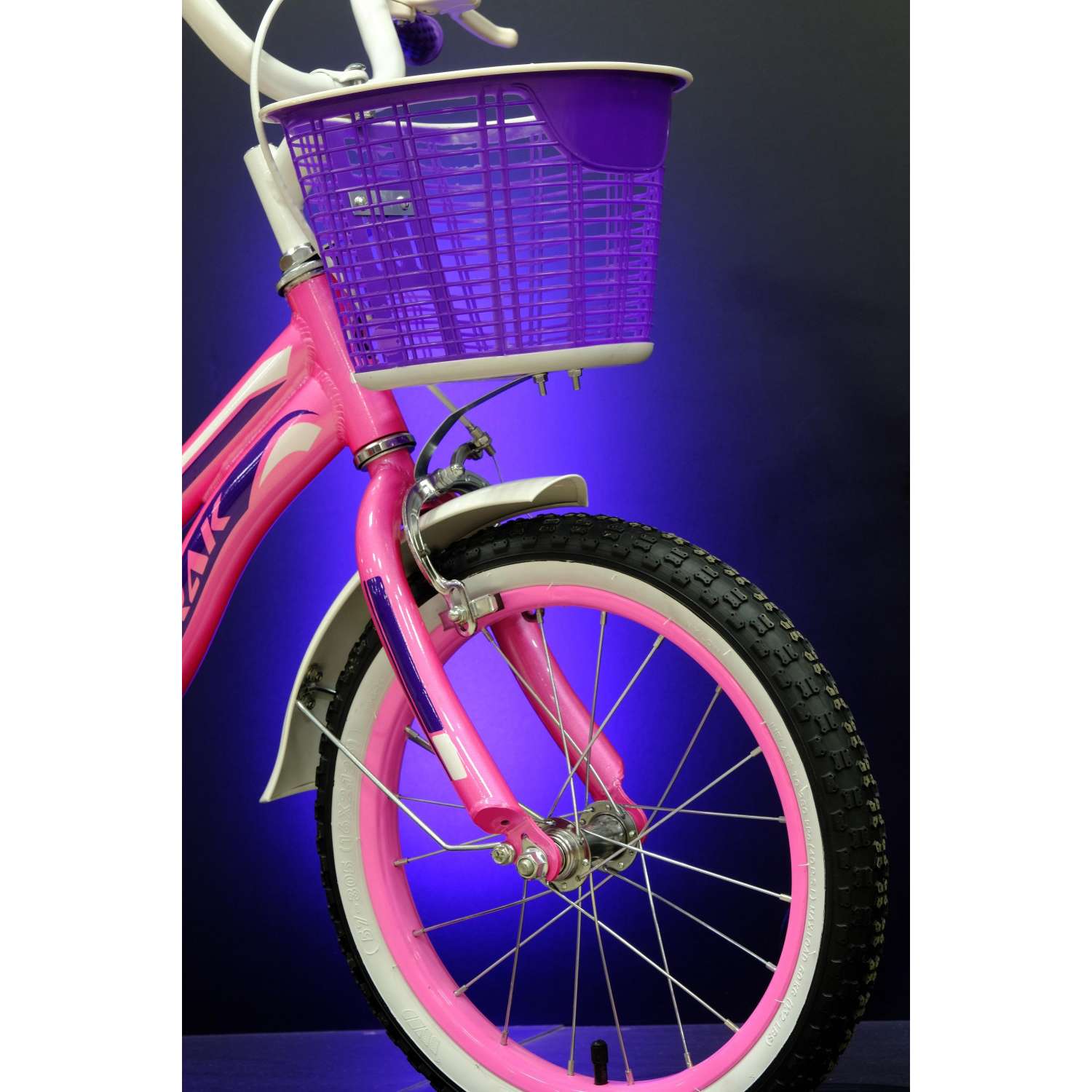 Велосипед детский Lorak junior 16 girl розовый/фиолетовый - фото 4
