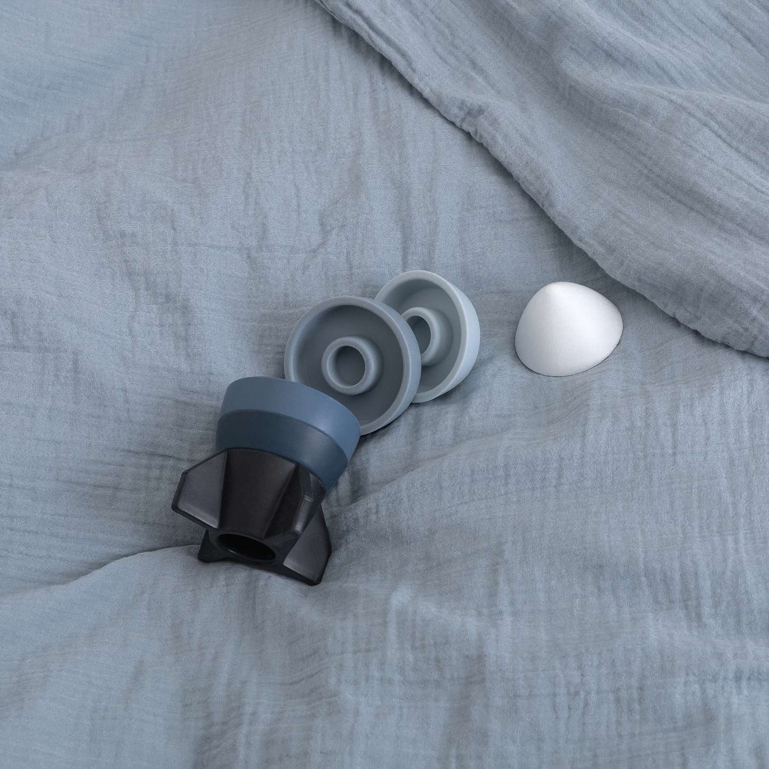 Комплект постельного белья LUKNO Муслиновое полутороспальное голубой 3 предмета - фото 15