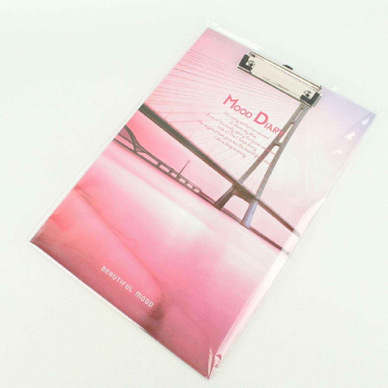 Планшет А4 с зажимом картонный Darvish клипборд розовый - фото 5