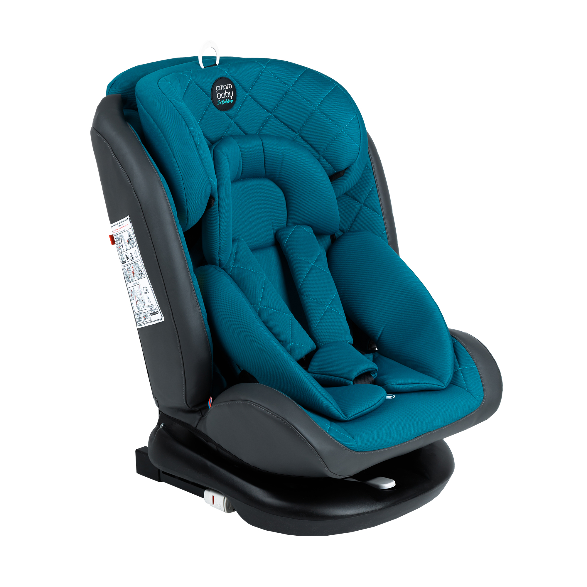 Автокресло Amarobaby Brilliant Isofix класс D группа 0+/1/2/3 Бирюзовый - фото 1