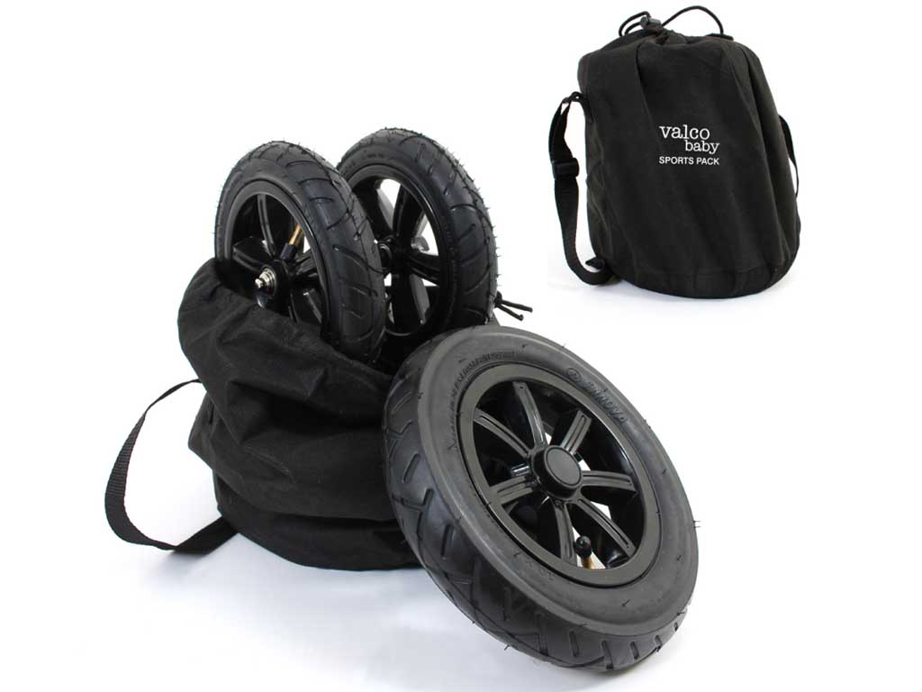 Комплект надувных колес для коляски Valco baby Sport Pack для Snap / Black 9180 - фото 1