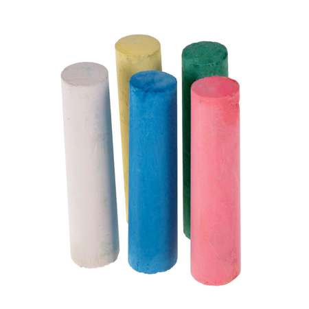 Мелки Гамма «Мультики» цветные 8 штук круглые в пластиковом ведре