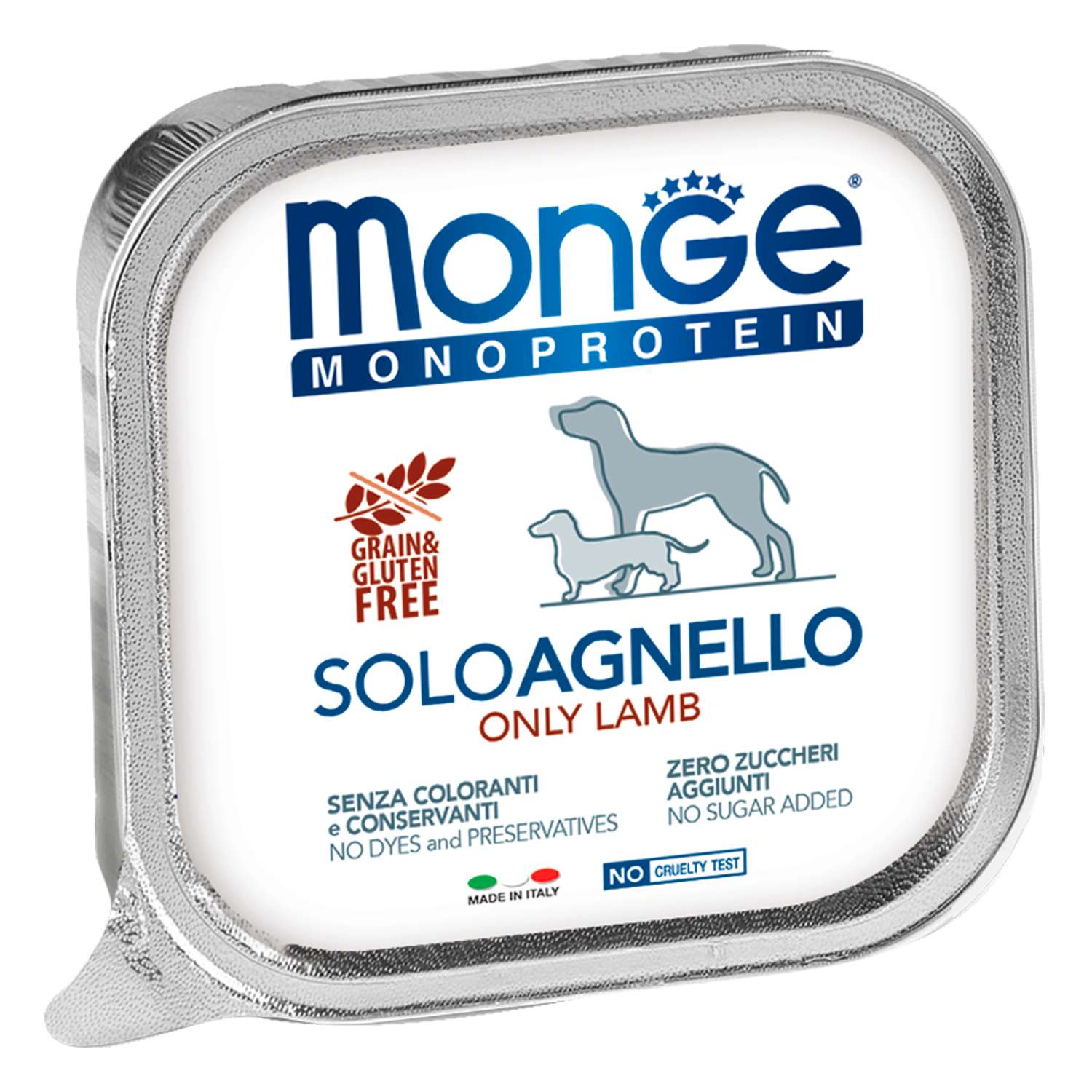 Корм для собак MONGE Dog Monoprotein Solo паштет из ягненка консервированный 150г - фото 1