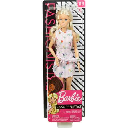 Кукла Barbie Игра с модой 119 Платье-рубашка с цветочным принтом FXL52