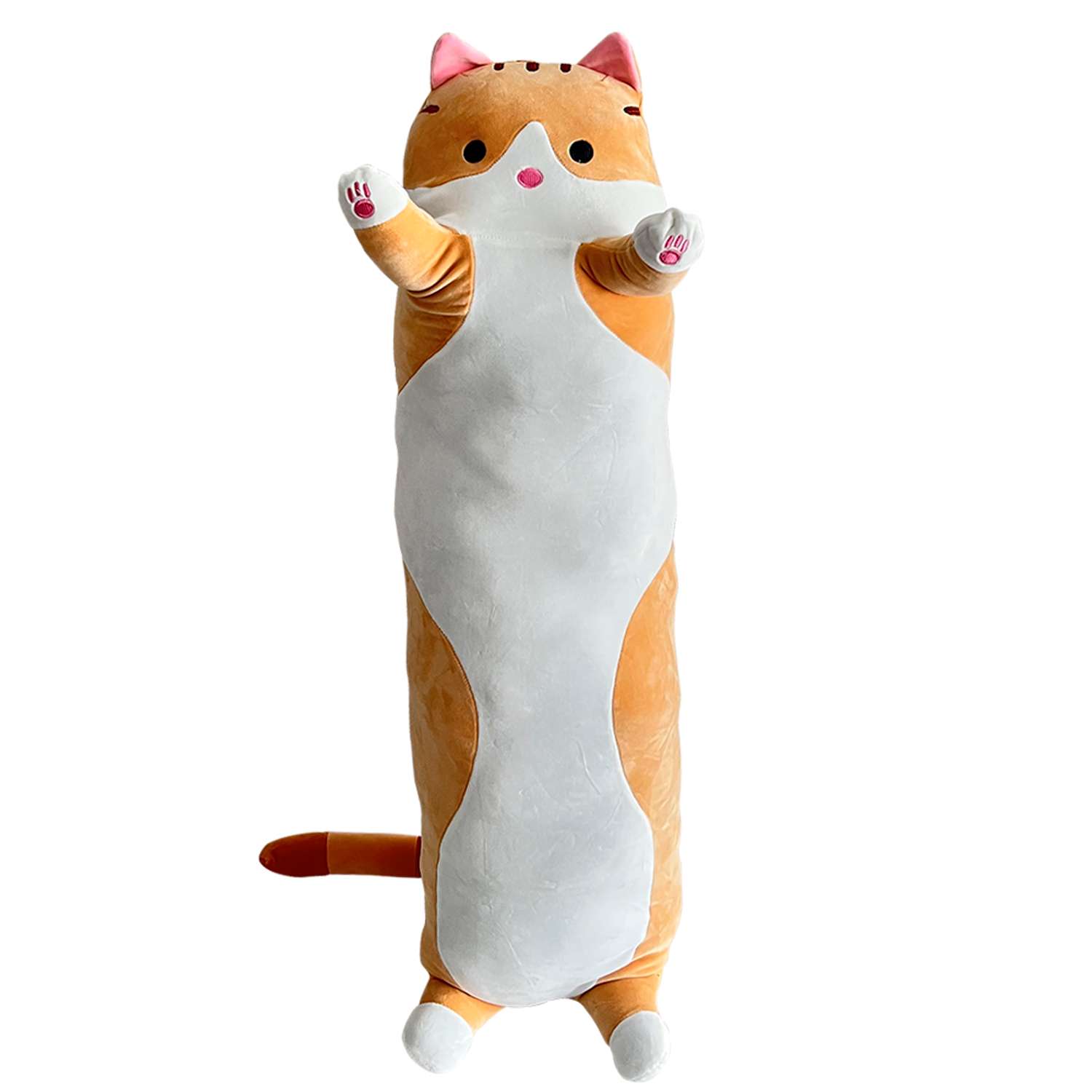 Подушка-обнимашка Territory кот Батон антистресс рыжий 130 см - фото 6