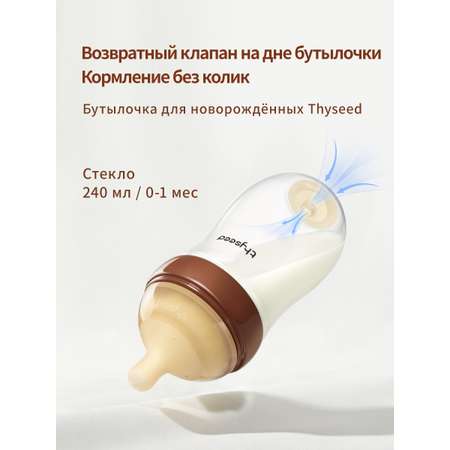 Бутылочка для новорожденных thyseed коричневая