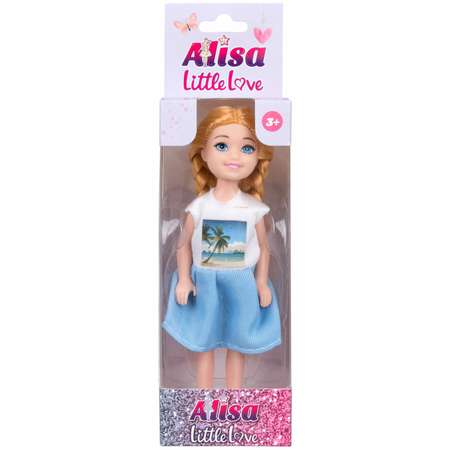 Кукла детская 1TOY Alisa Little Love блондинка с косичками маленькая мини 14 см