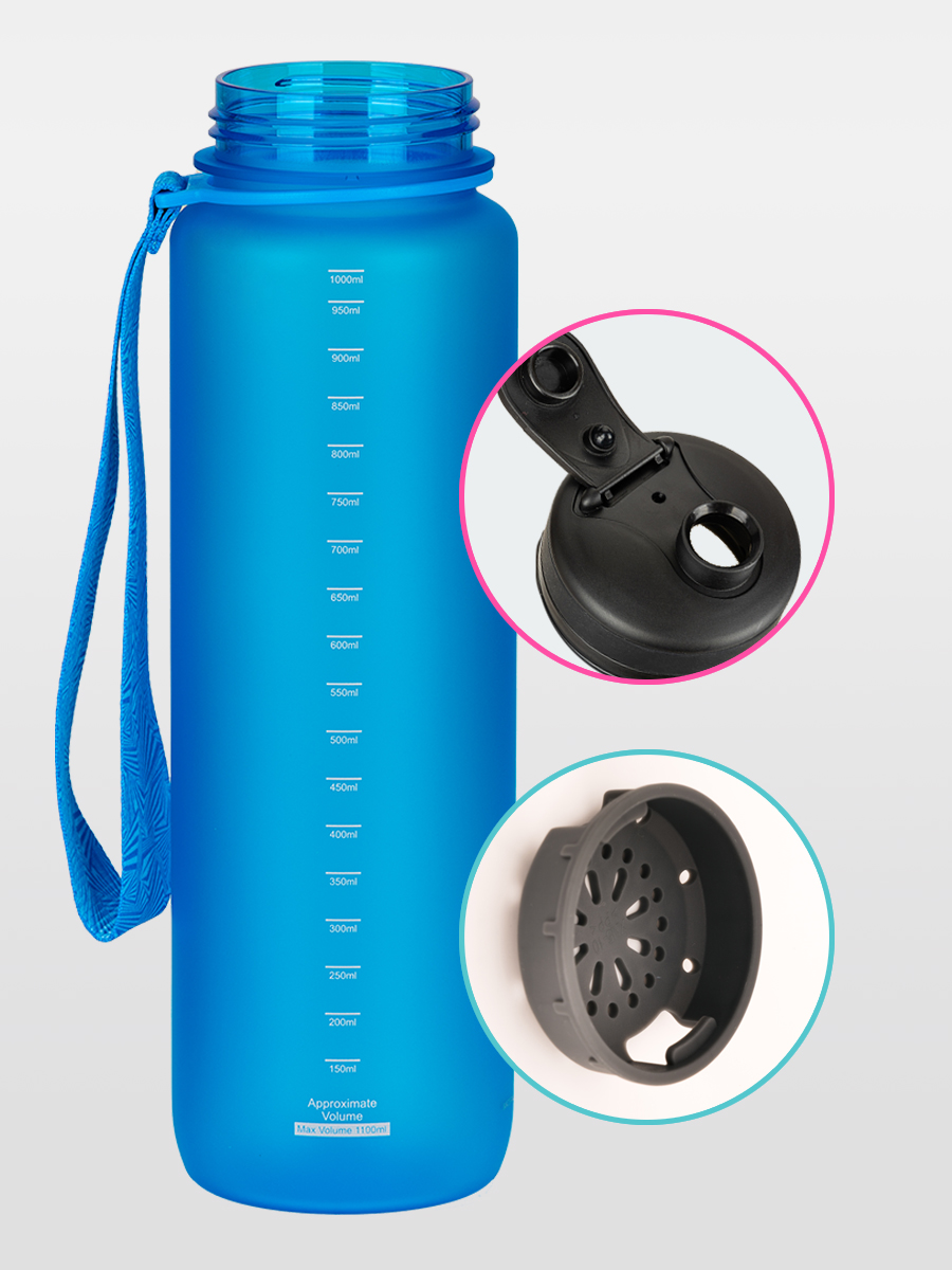 Бутылка для воды спортивная 1л UZSPACE 3032 синий - фото 2