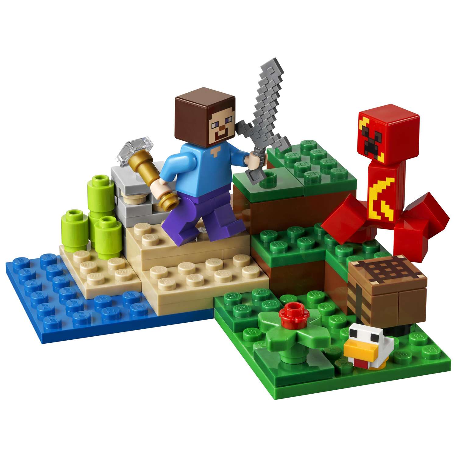 Конструктор детский LEGO Minecraft Засада Крипера 21177 - фото 5