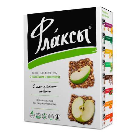 Флаксы Компас Здоровья с яблоком и корицей 120г