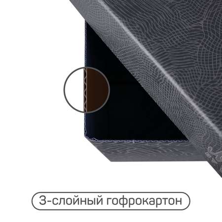 Коробка для хранения VALIANT 25*33*18.5 см набор 4 шт.