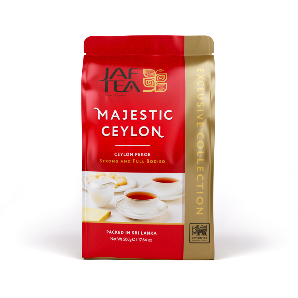 Чай чёрный JAF TEA Majestic Ceylon листовой сорт Pekoe 500 г в мягкой упаковке - фото 2